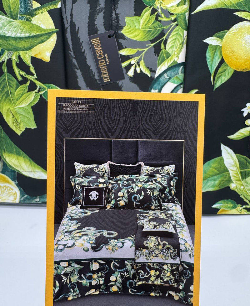 Dark Lemons Duvet Cover Set Roberto Cavalli