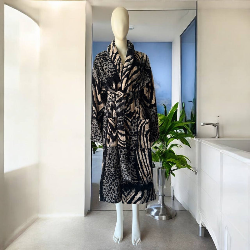 Халат с шалевым воротником African Zebra Roberto Cavalli 2013757