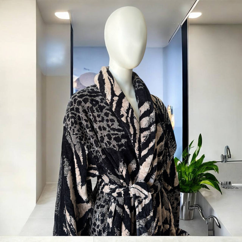 Халат с шалевым воротником African Zebra Roberto Cavalli 2013757