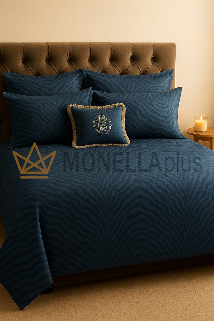 Conjunto completo de capa de edredão MACRO ZEBRAGE DCSET Roberto Cavalli