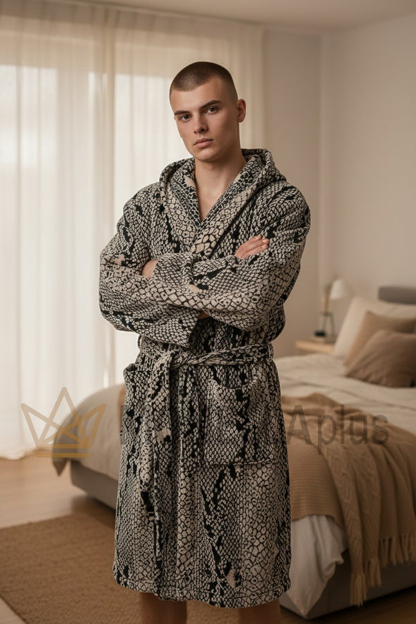 Pitone Bademantel mit Kapuze Roberto Cavalli