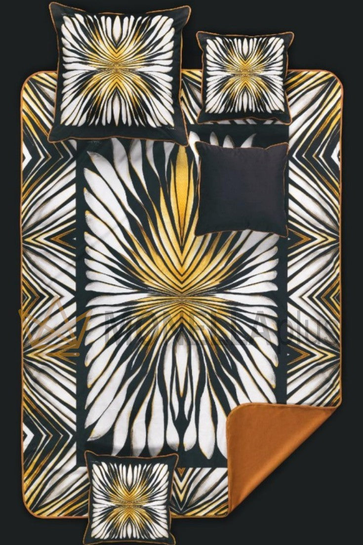 Plaid Ray of gold 140x190 Roberto Cavalli