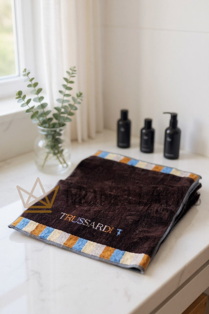 Paar türkisfarbene Küstenhandtücher Trussardi 2006955