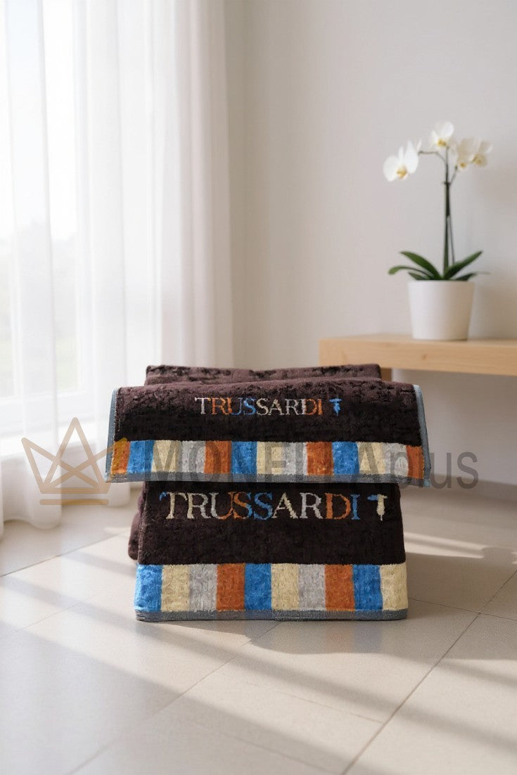 Paar türkisfarbene Küstenhandtücher Trussardi 2006955