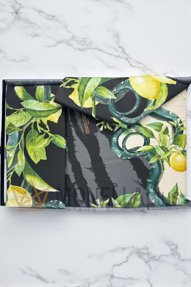 Completo de Capa de Edredão Limoni Dark Roberto Cavalli
