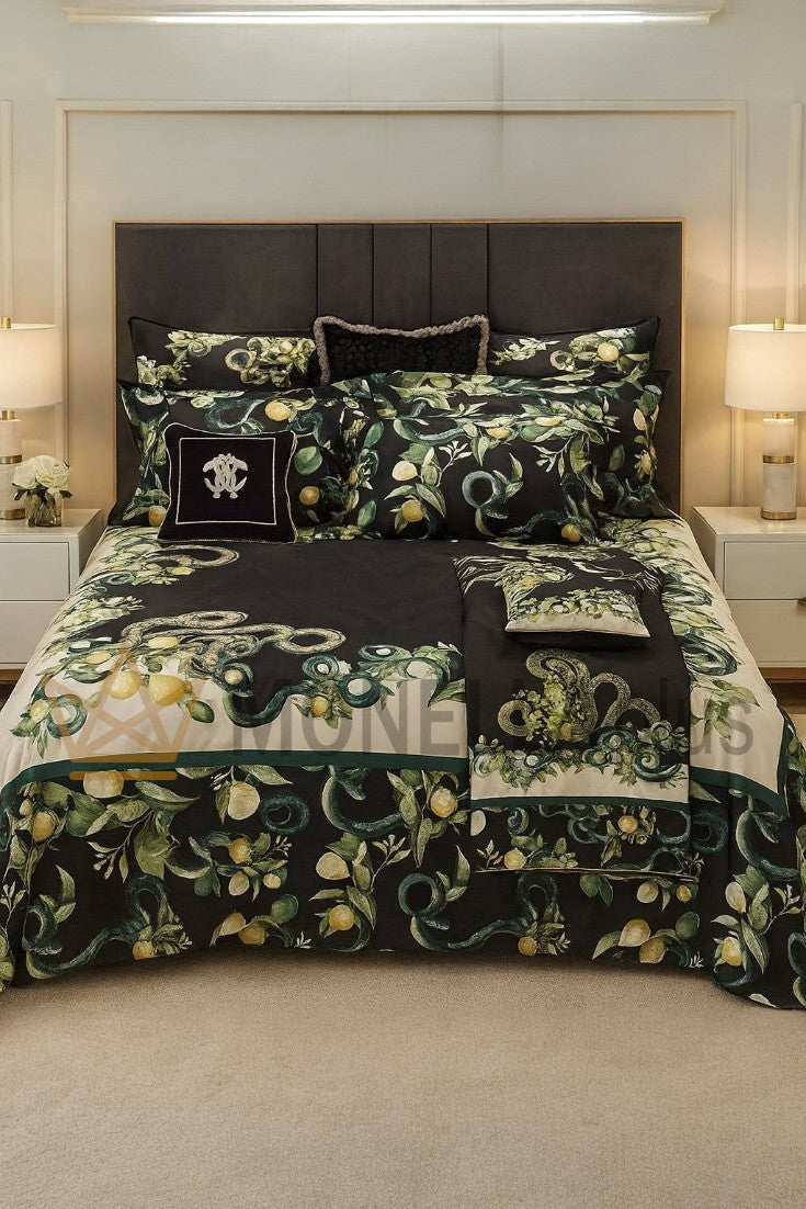 Completo de Capa de Edredão Limoni Dark Roberto Cavalli