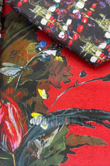 Conjunto completo de capa de edredão flores de inverno Roberto Cavalli