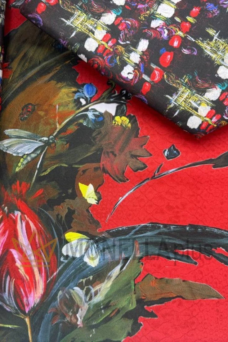 Conjunto completo de capa de edredão flores de inverno Roberto Cavalli