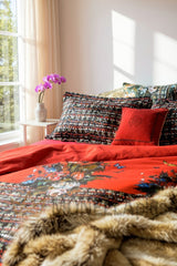 Conjunto completo de capa de edredão flores de inverno Roberto Cavalli