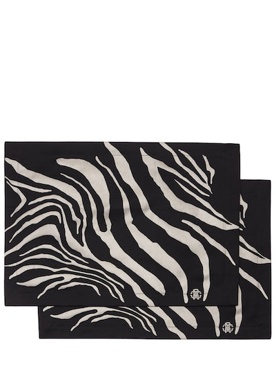 Набор декоративных салфеток 2 шт. Platinum Zebrage Roberto Cavalli 98786