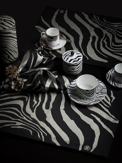 Runner tablecloth Platinum Zebrage ROBERTO CAVALLI 98784