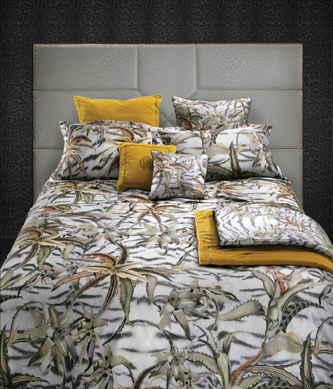 Completo lenzuola con balza a giorno Flowers Tigresse Roberto Cavalli 2009775