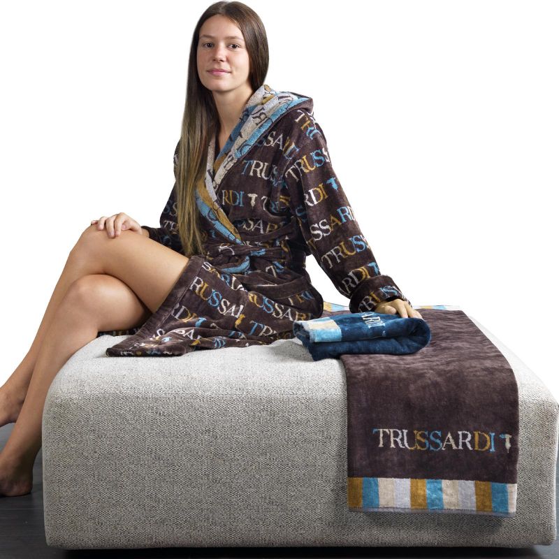 Accappatoio con collo scialle Turquoise coast Trussardi 2006965