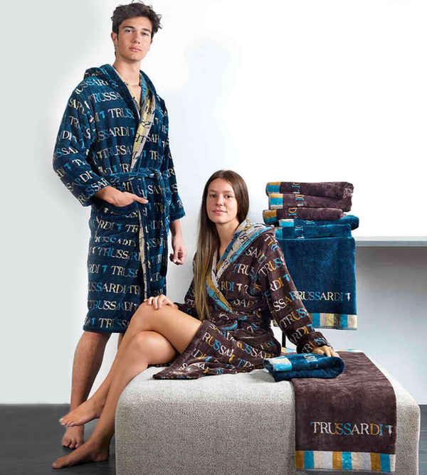 Hooded robe Turquoise coast Trussardi 2006959