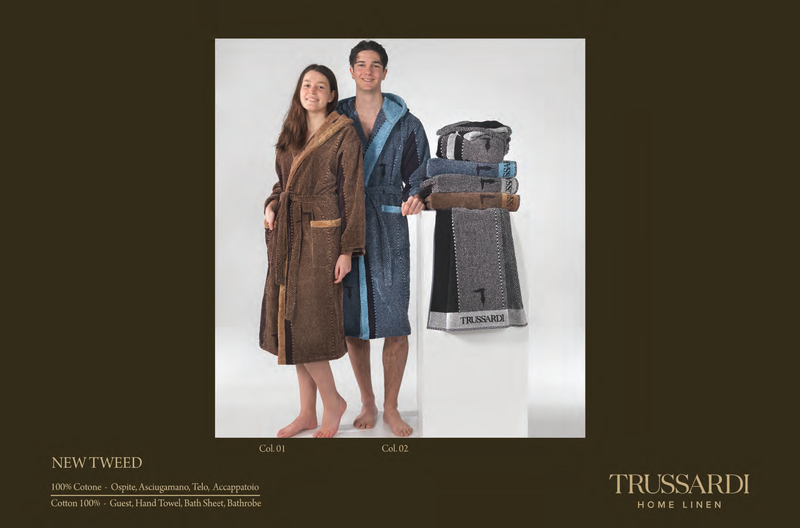 Accappatoio con collo scialle New Tweed Trussardi 2010539