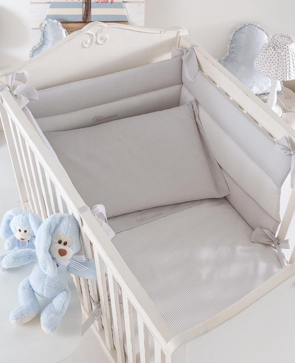 Conjunto de linho para cama de bebé 3 peças. Marina Blumarine 49460