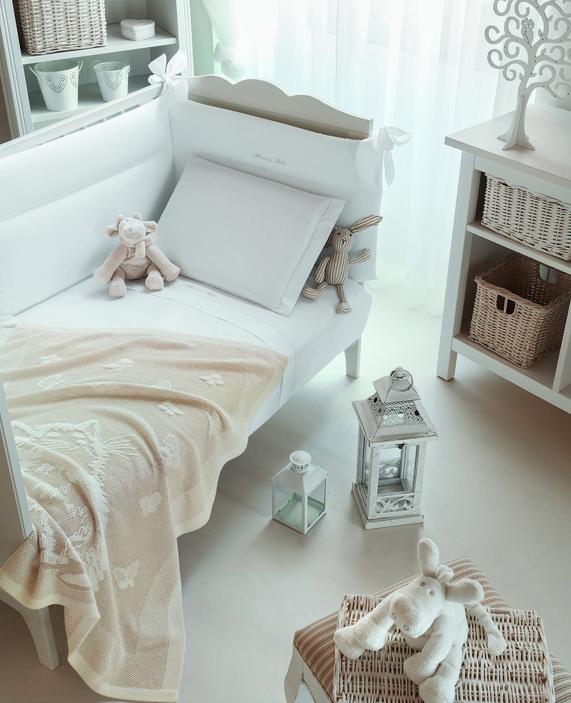 Σετ λευκά είδη για βρεφικό κρεβάτι 3 τεμ. Confetto Blumarine 49362