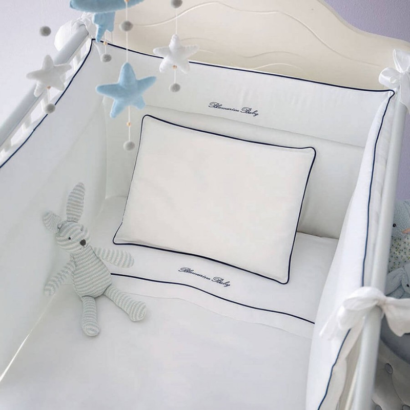 Conjunto de linho para cama de bebé 3 peças. Baby Blu Blumarine 49561