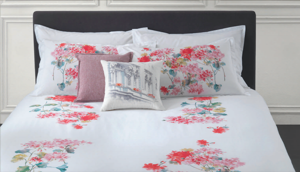 Bed linen set with duvet cover Blooming Geranio 2013626