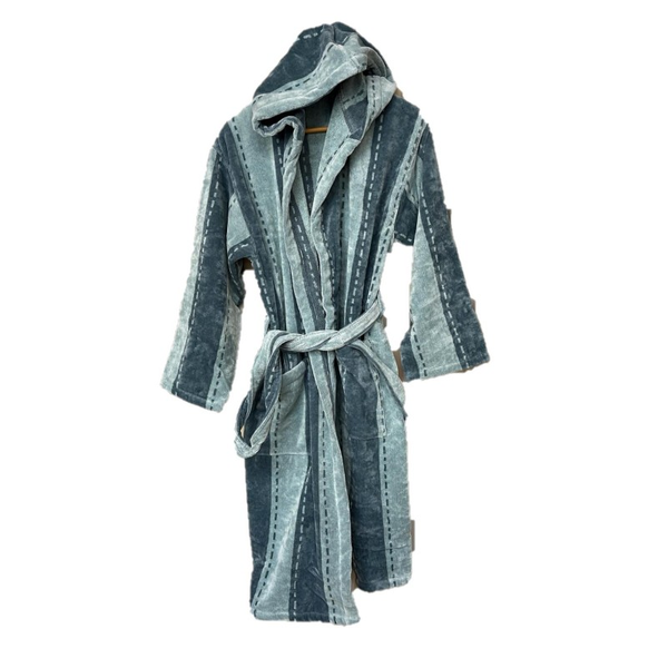 Albornoz unisex con capucha Border Stitch Trussardi