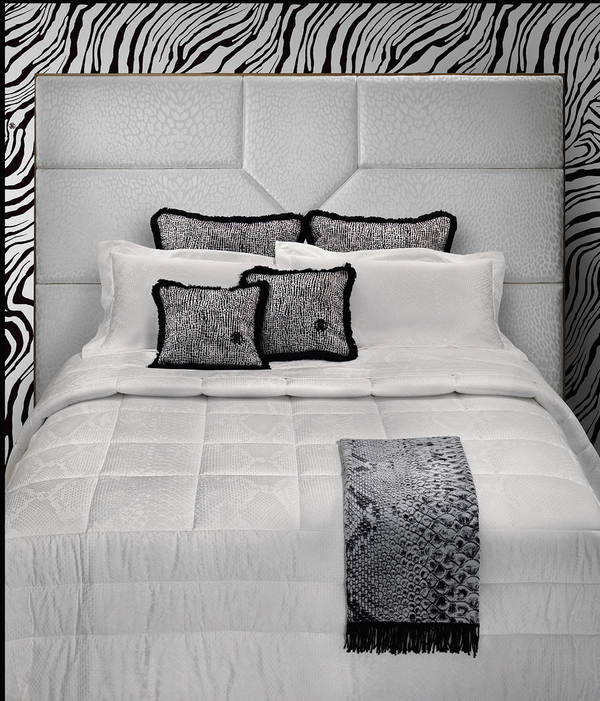 Dvojitá lehká přikrývka White Python Roberto Cavalli 2006776