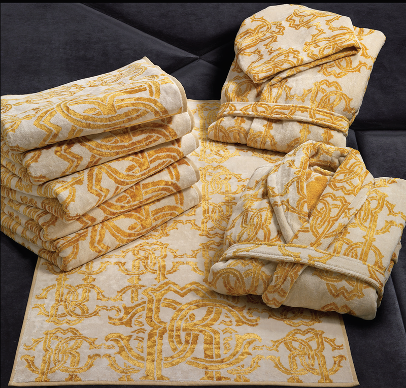 Asciugamani Set 2 Pezzi Logo Gold