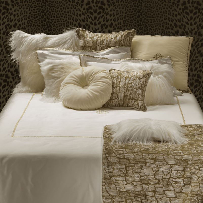 طقم أغطية سرير مع غطاء لحاف New Gold Roberto Cavalli 62666