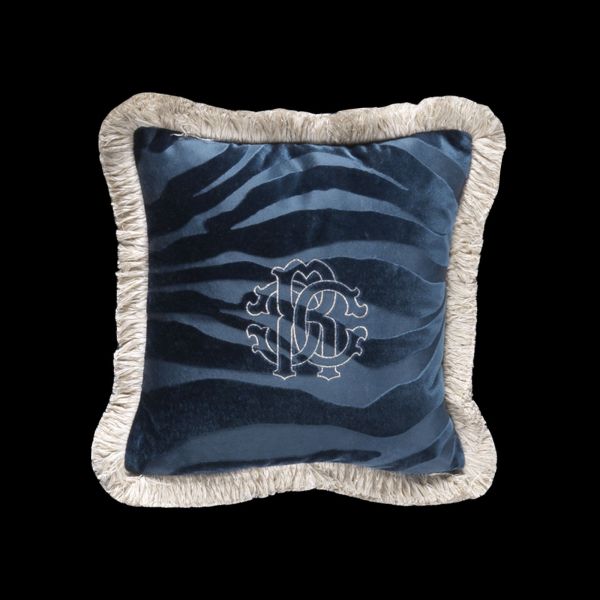 Cuscino Macro Zebrage Monogram Velvet Roberto Cavalli 88390