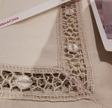Completo lenzuola con macramè Borbonese BON TON L02