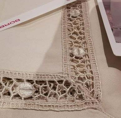 Completo lenzuola con macramè Borbonese BON TON L02