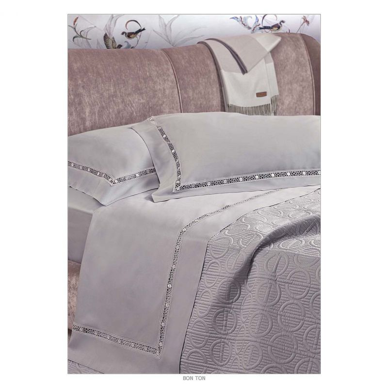 Completo lenzuola con macramè Borbonese BON TON L02