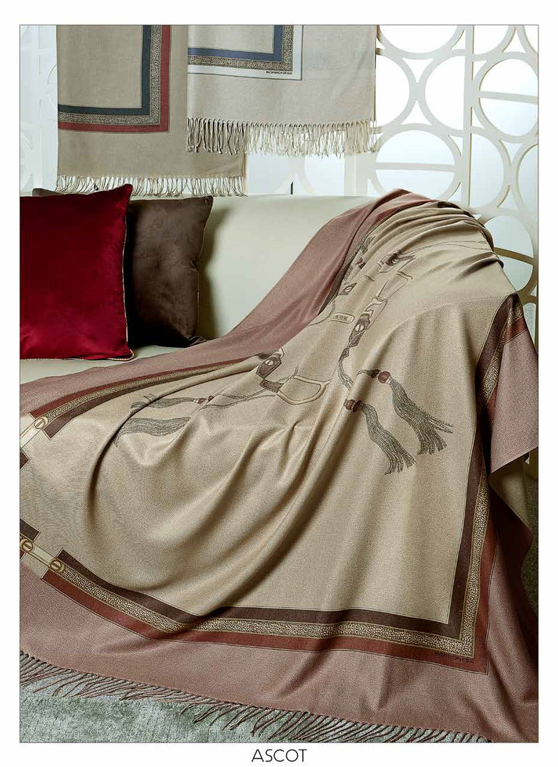 Kostkovaný s třásněmi Borbonese Ascot L08
