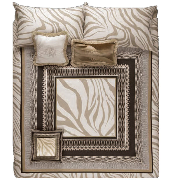 طقم أغطية سرير مع غطاء لحاف Frame Zebrage Roberto Cavalli 88341