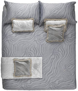 Jogo de roupa de cama com capa de edredon Macro Zebrage Roberto Cavalli 88374