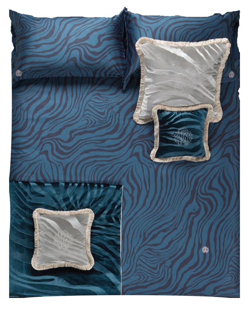 Jogo de roupa de cama com capa de edredon Macro Zebrage Roberto Cavalli 88374