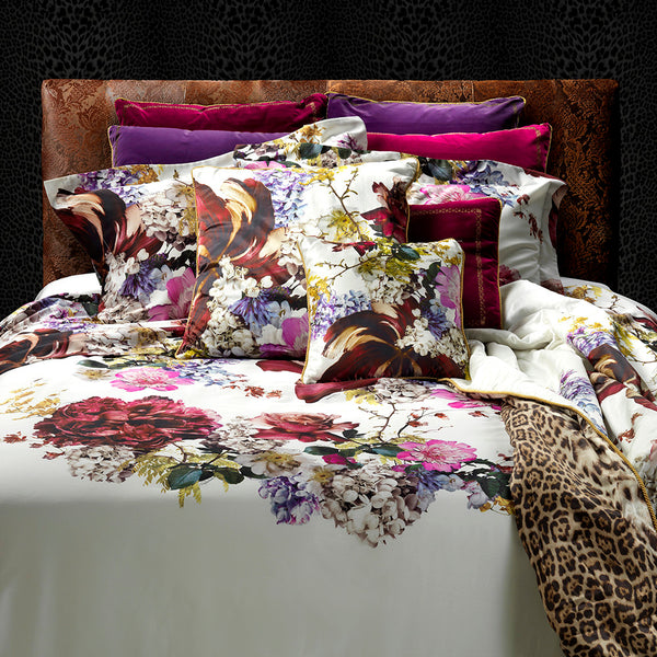 Jogo de roupa de cama com capa de edredon Floris Roberto Cavalli 41987